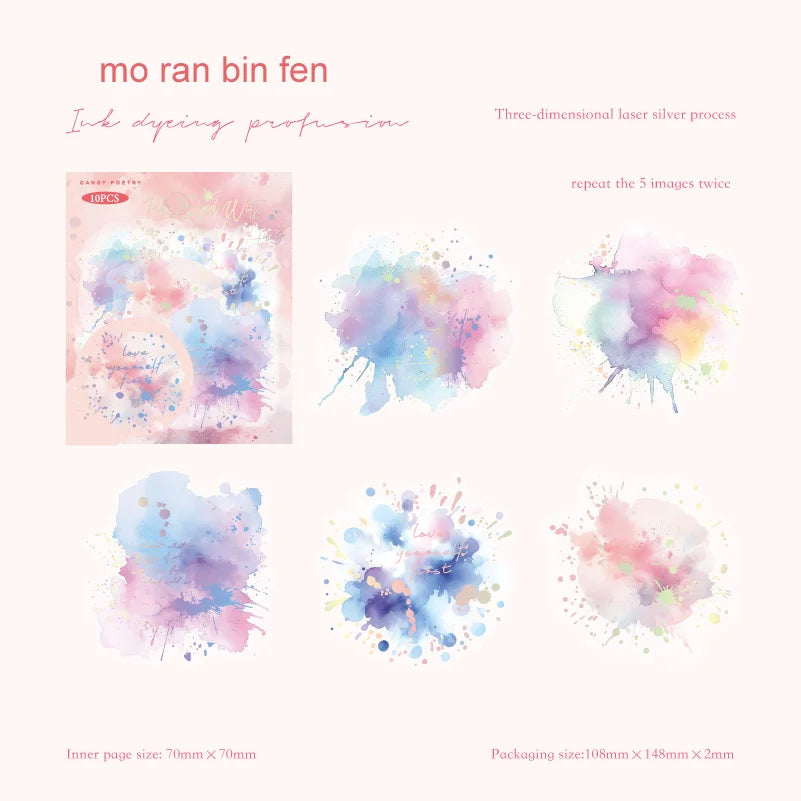 Candy Poetry Smudge PET Sticker Series