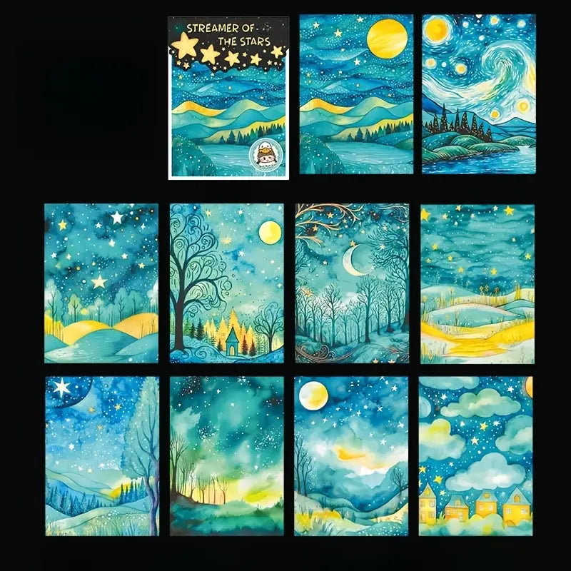 Streamer of the Stars Background Stickers