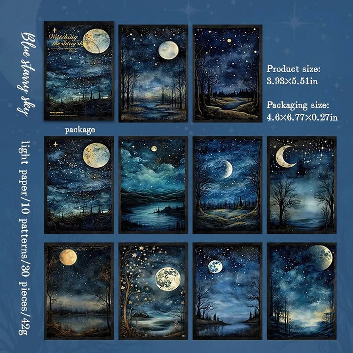 Watching the Starry Sky Background Paper Series