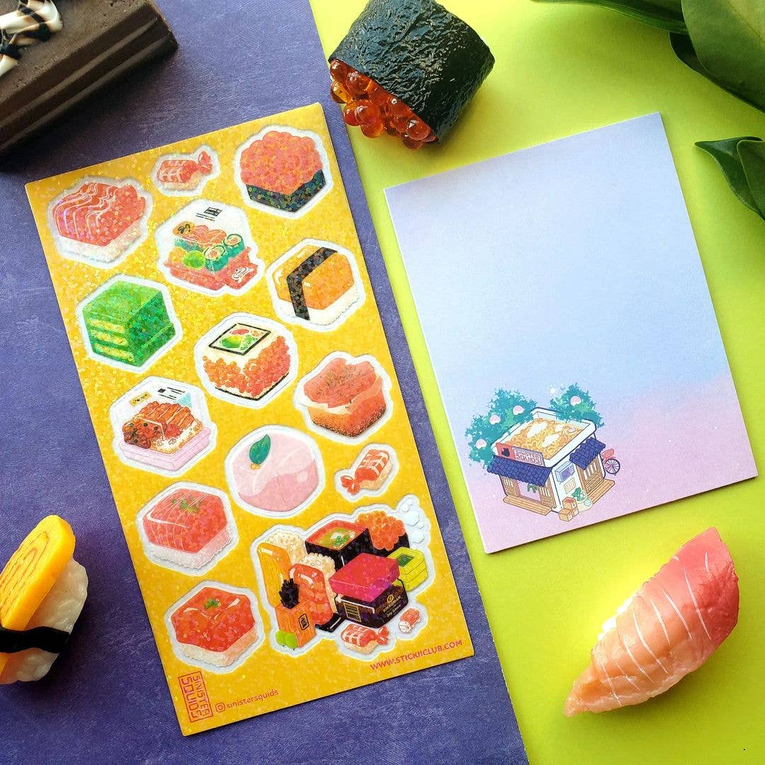 Sushi Squares Sticker Sheet