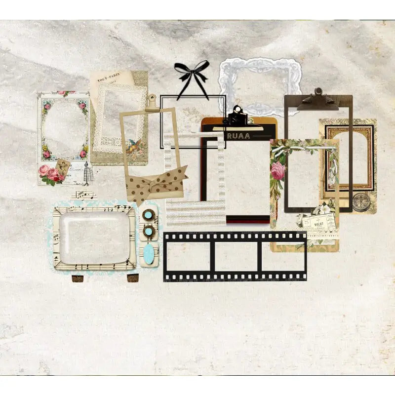 Vintage Frame Vellum Stickers