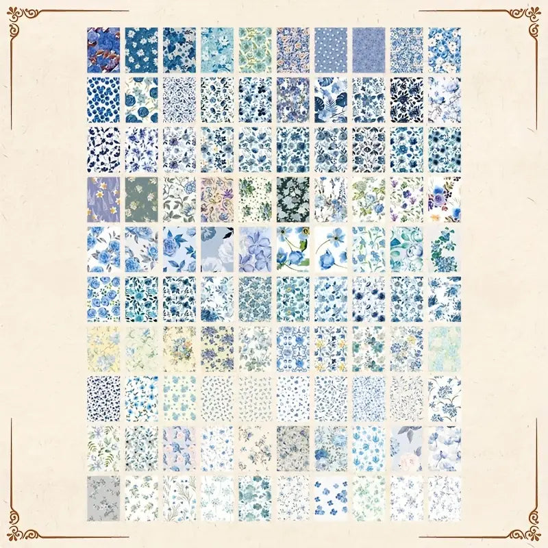 Senyu Garden Vintage Floral Scrapbook Paper Book