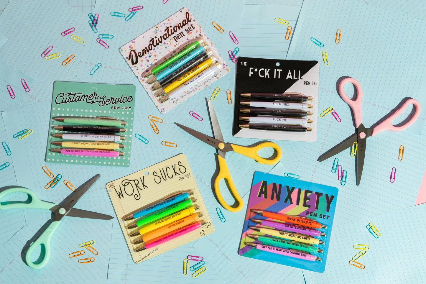 Anxiety Pen Set (funny gift, christmas gift, stocking stuffer