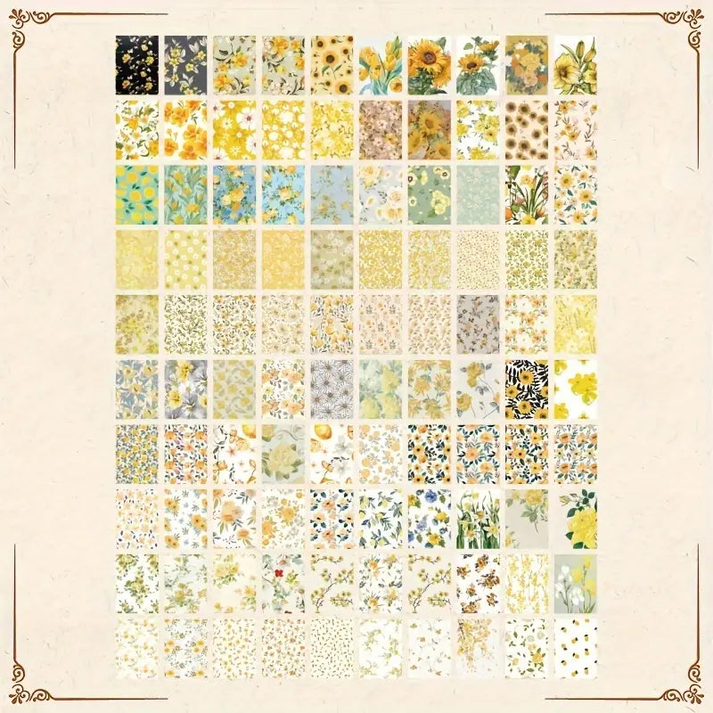 Senyu Garden Vintage Floral Scrapbook Paper Book
