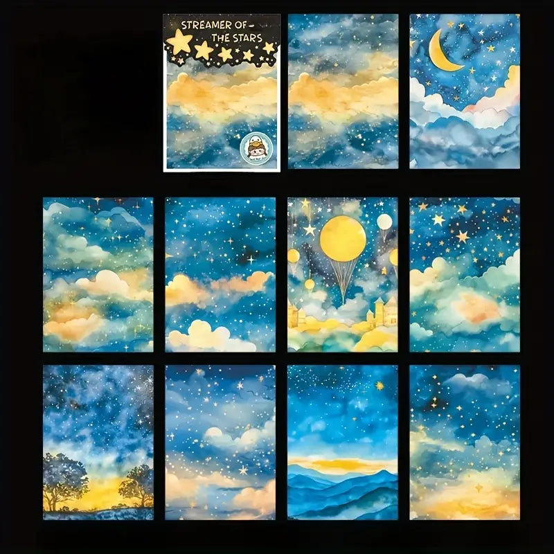 Streamer of the Stars Background Stickers