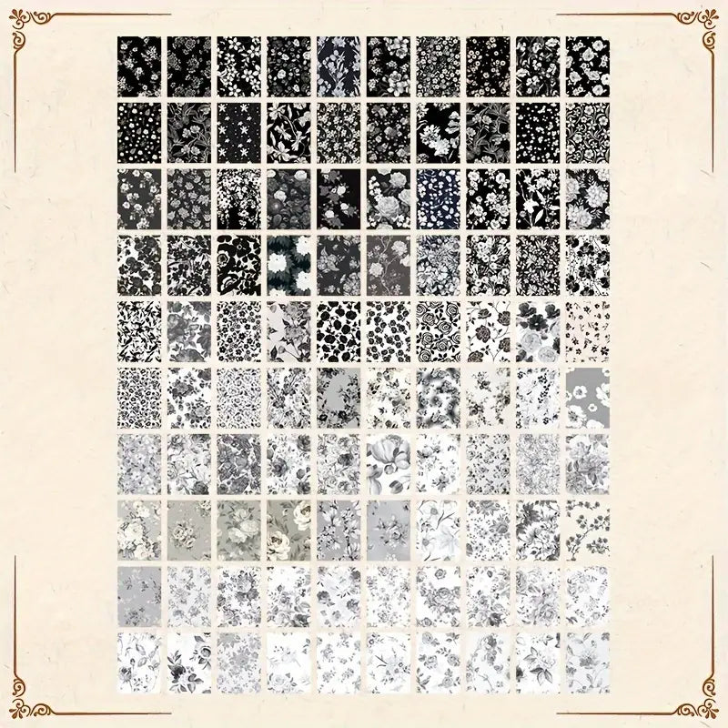 Senyu Garden Vintage Floral Scrapbook Paper Book