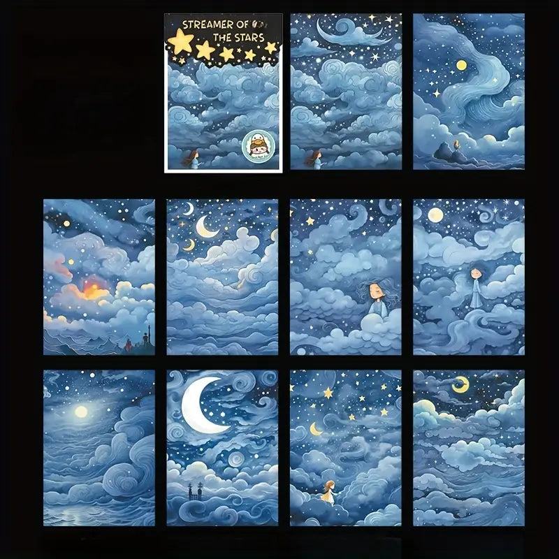 Streamer of the Stars Background Stickers