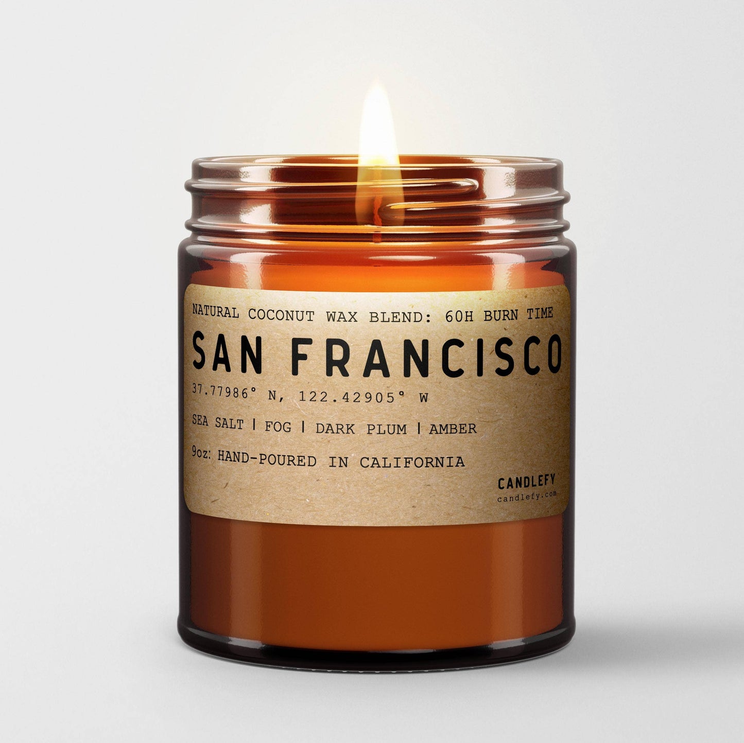 San Francisco California Scented Natural Wax Candle