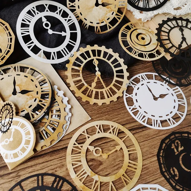 Retro Clock Die Cuts