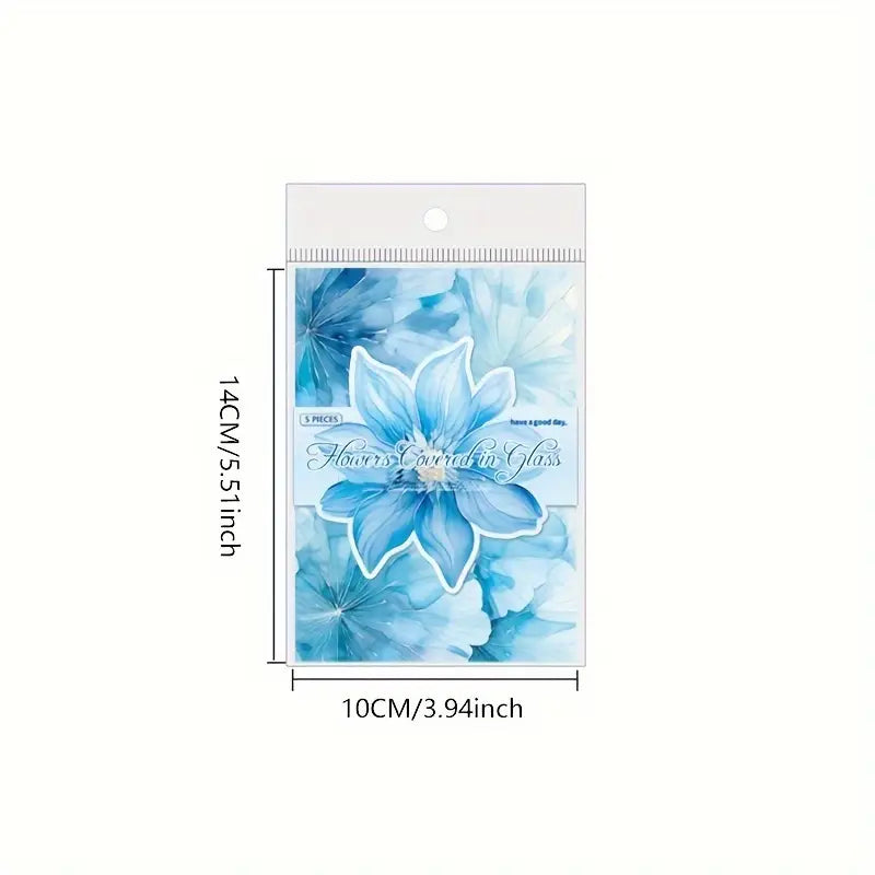 Stained Glass Flower Background Sticker