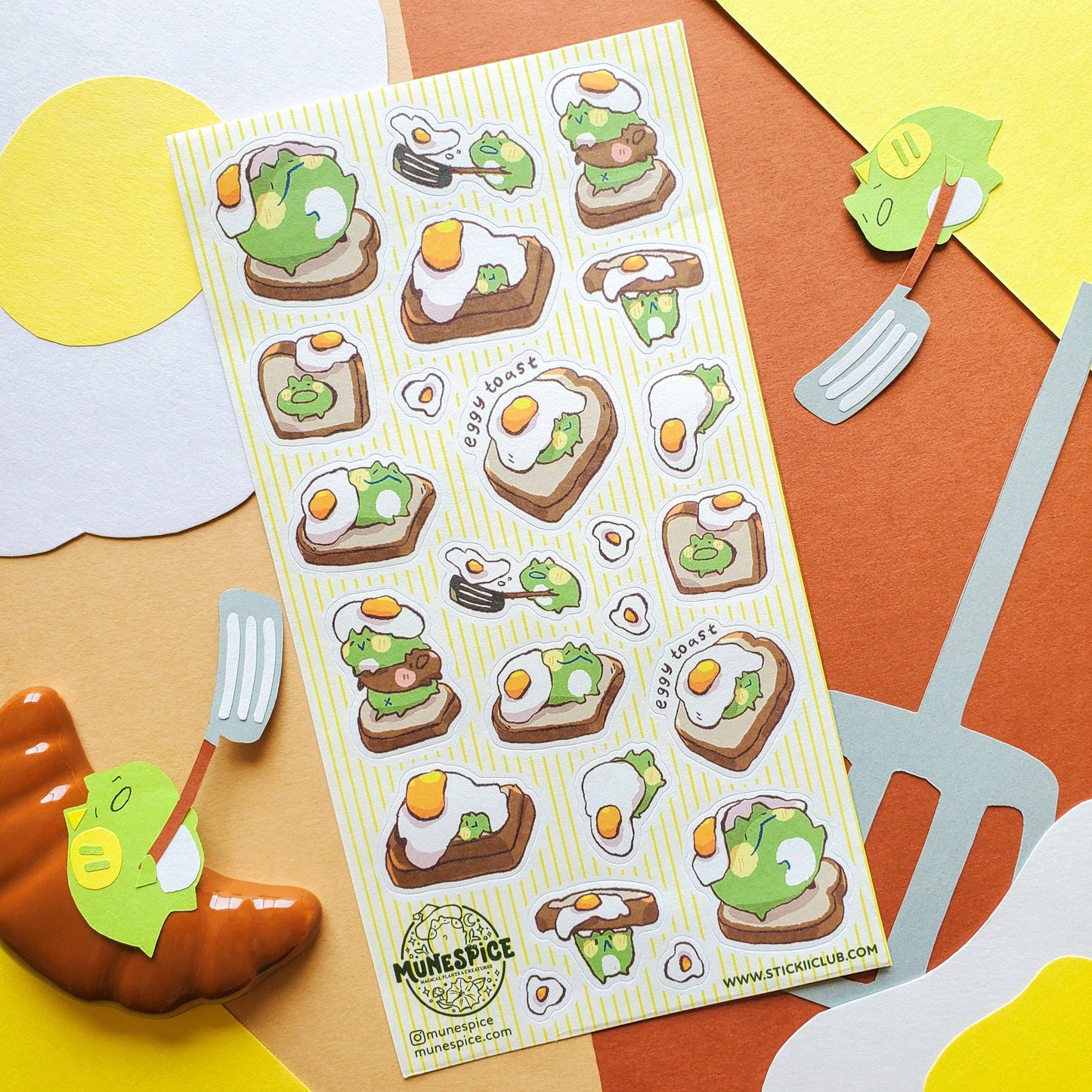 Froggy Eggy Toast Sticker Sheet
