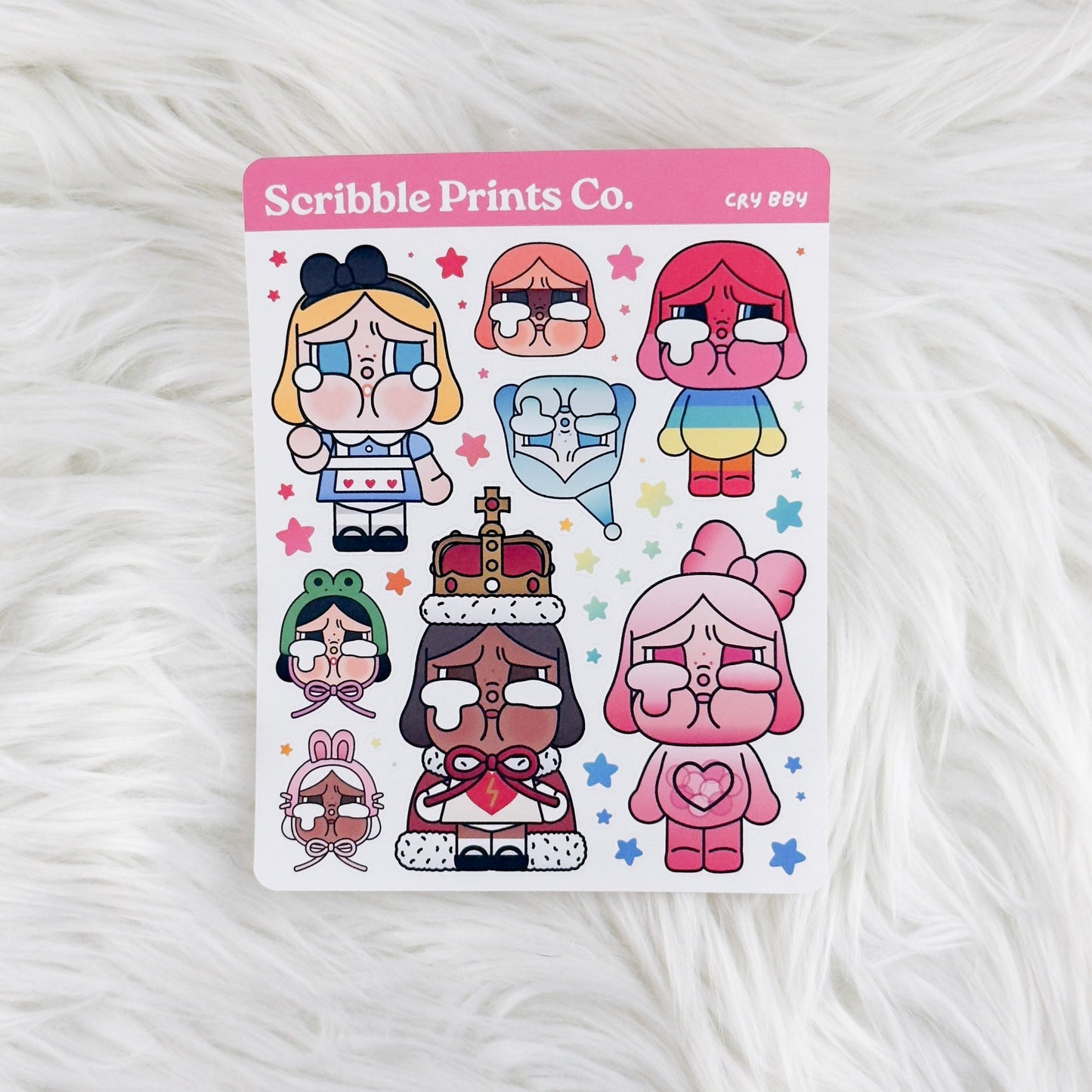Scribble Prints Sticker Sheet