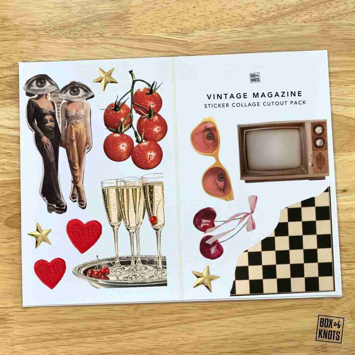 Box of Knots Sticker Kit - Vintage Magazine