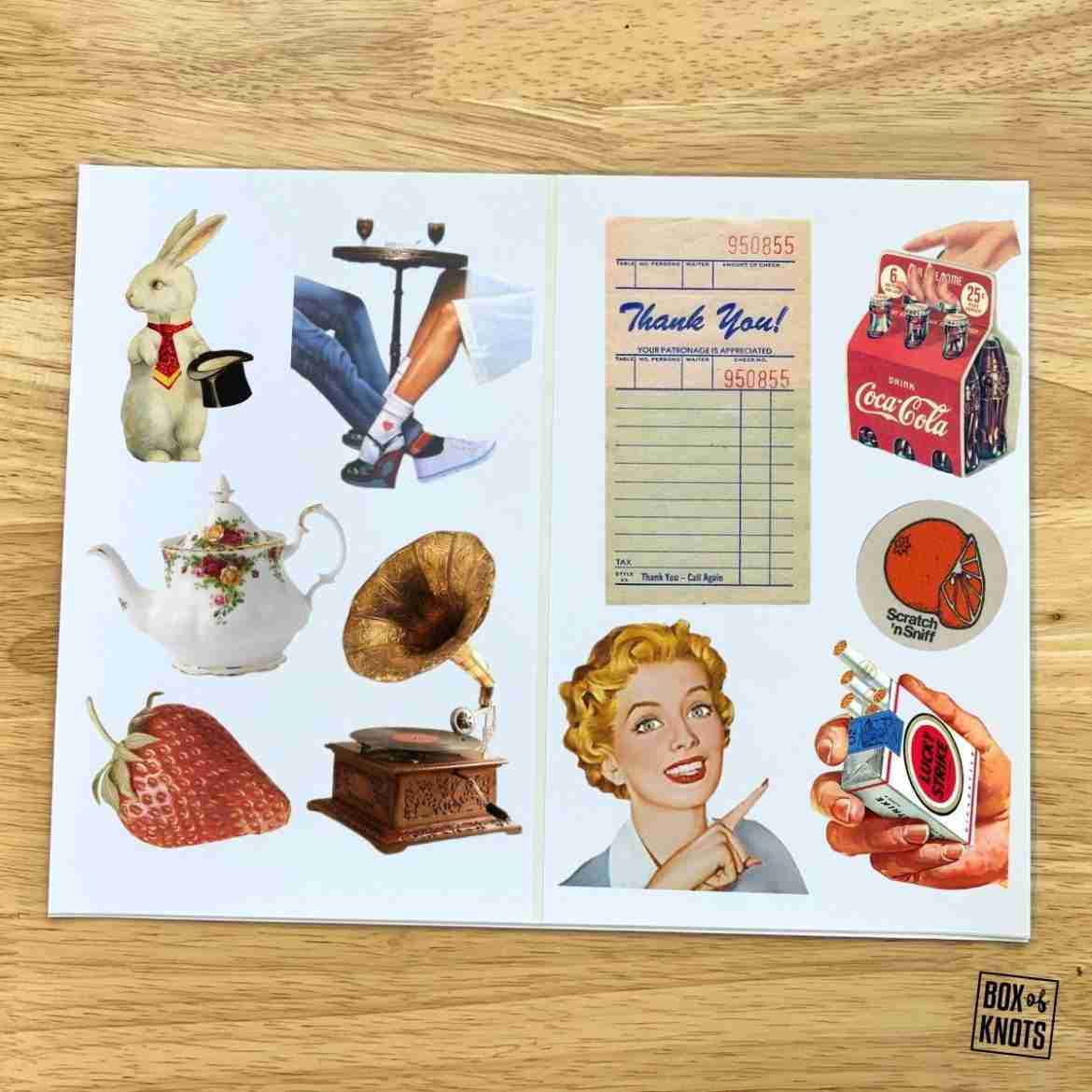 Box of Knots Sticker Kit - Vintage Magazine