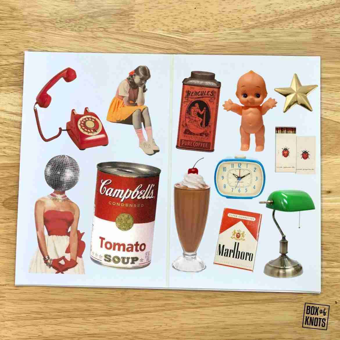 Box of Knots Sticker Kit - Vintage Magazine