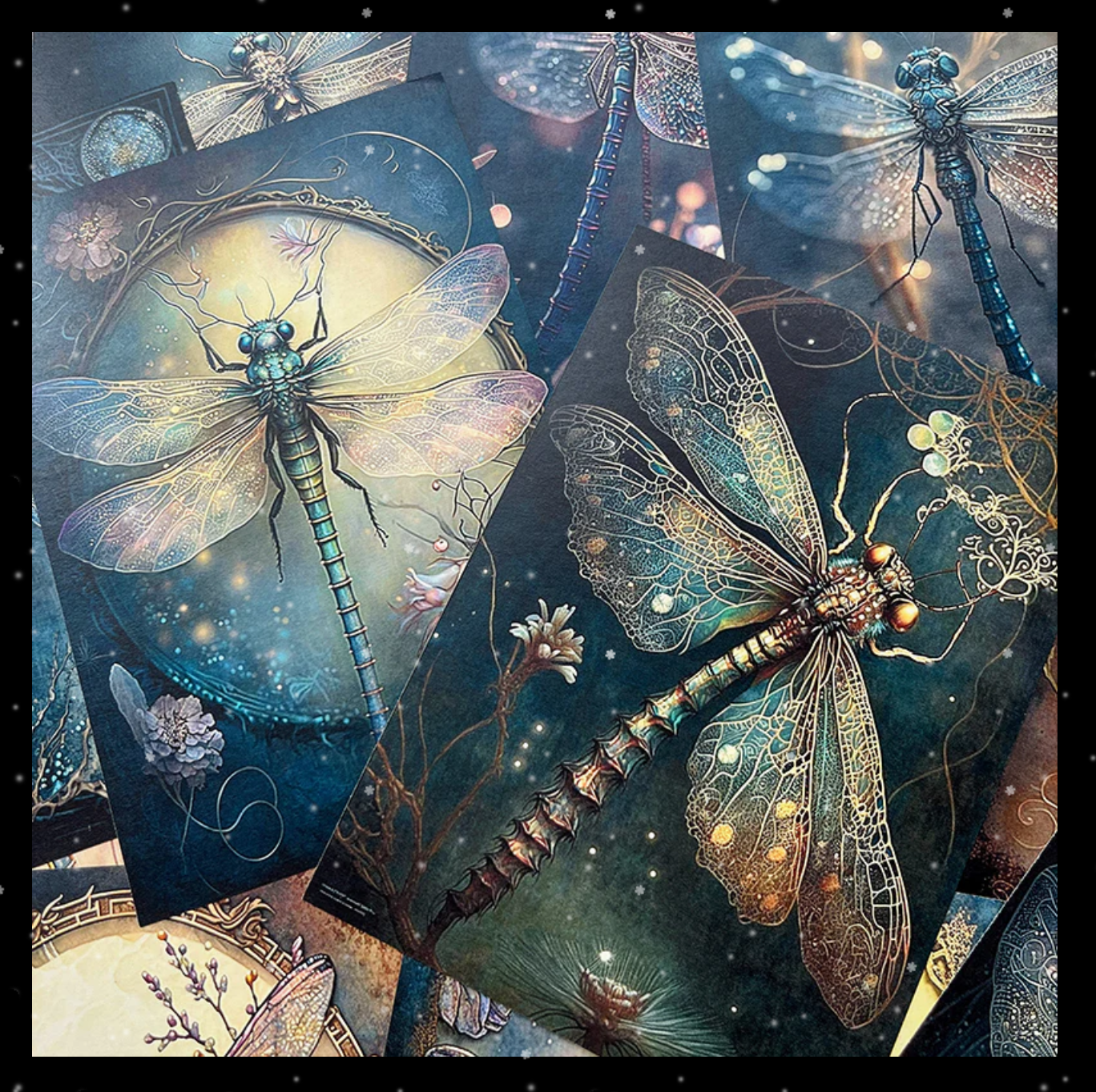 Vintage Dragonfly Background Paper