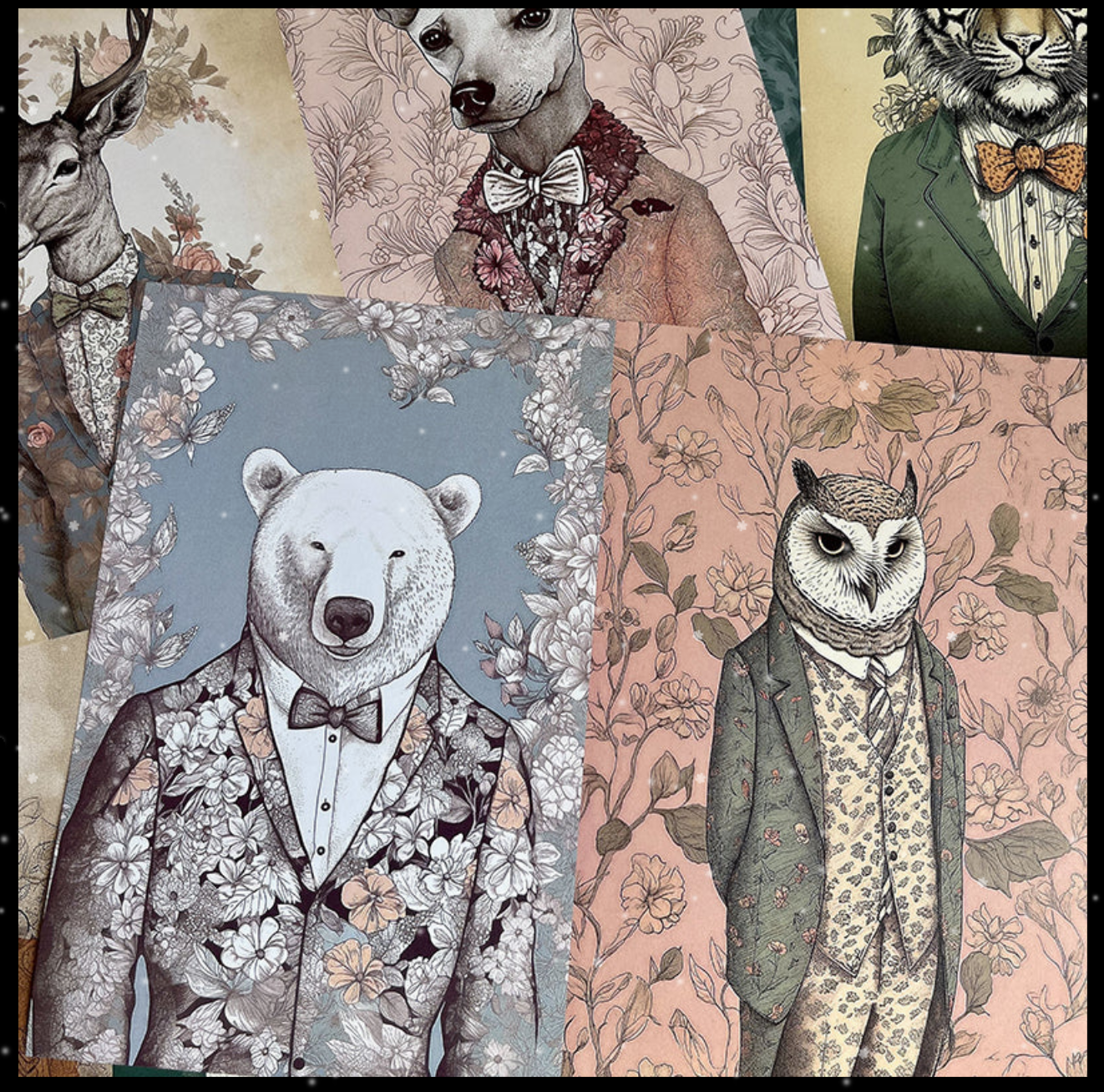 Dapper Animal Kingdom Background Paper