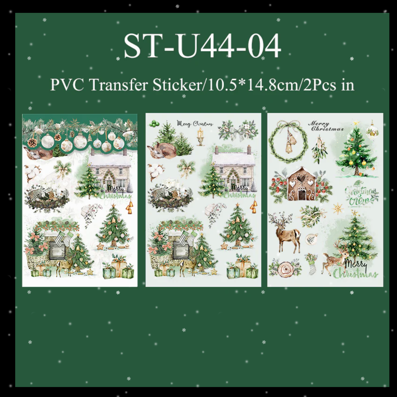 Christmas Cheer Transfer Sticker Sheets