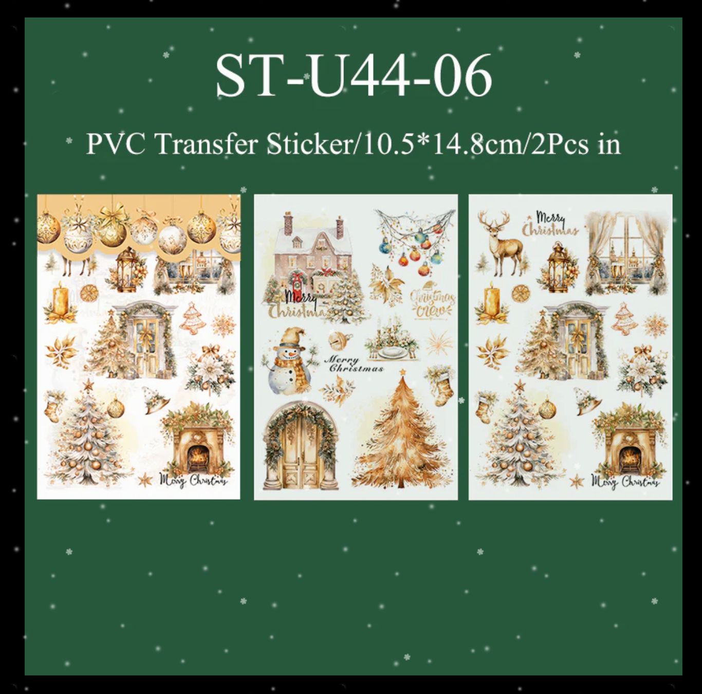 Christmas Cheer Transfer Sticker Sheets