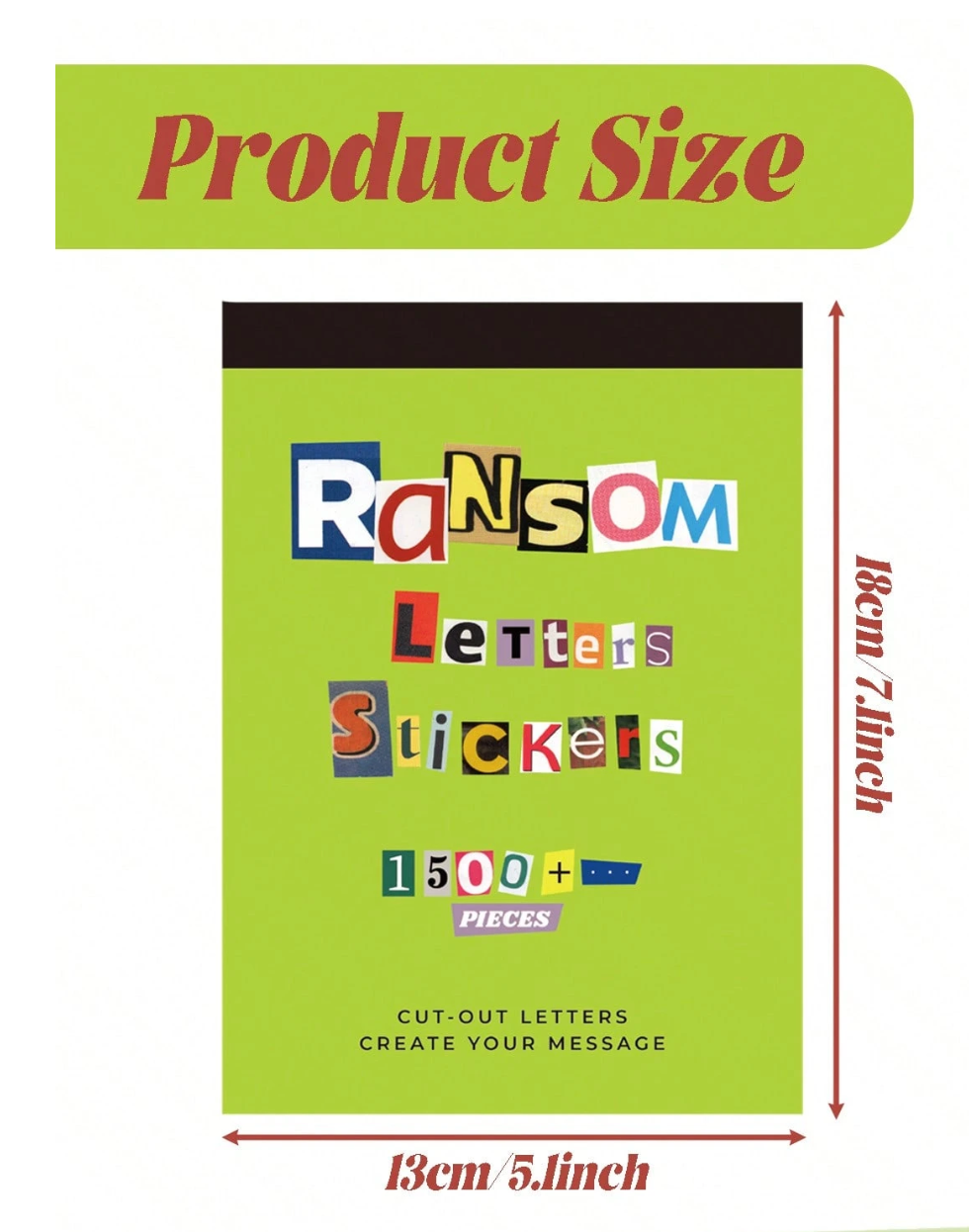 Ransom Letters Sticker Book with tweezers
