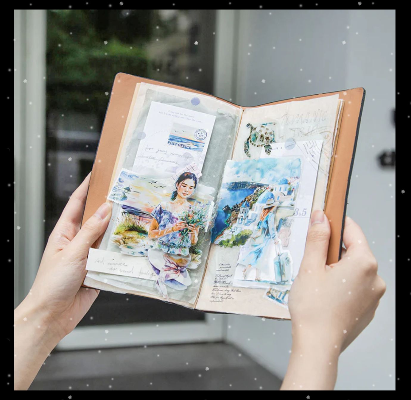 Romantic Trip Scene Stickers