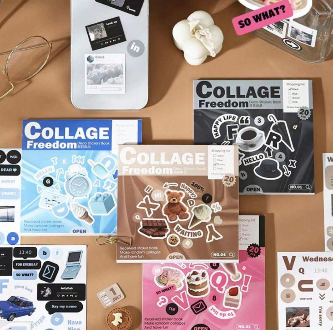 Collage Freedom Sticker Book