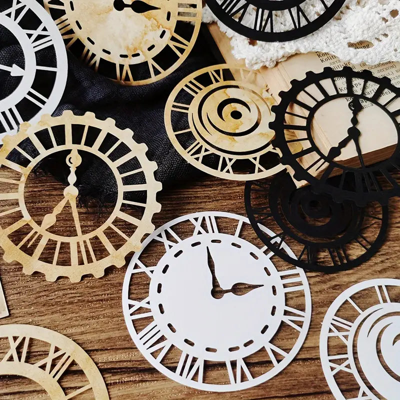 Retro Clock Die Cuts