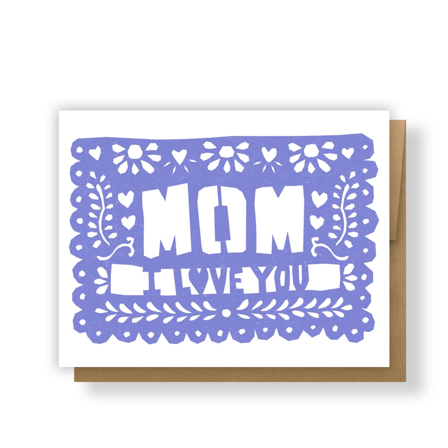 Mom I Love You Papel Picado Greeting Card