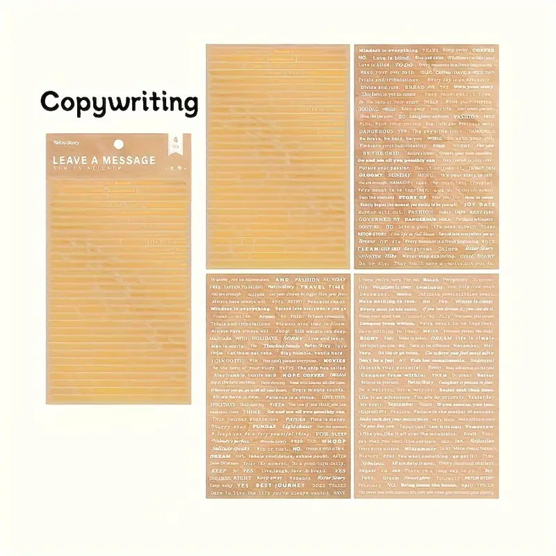 Gold Embossed Quote Stickers