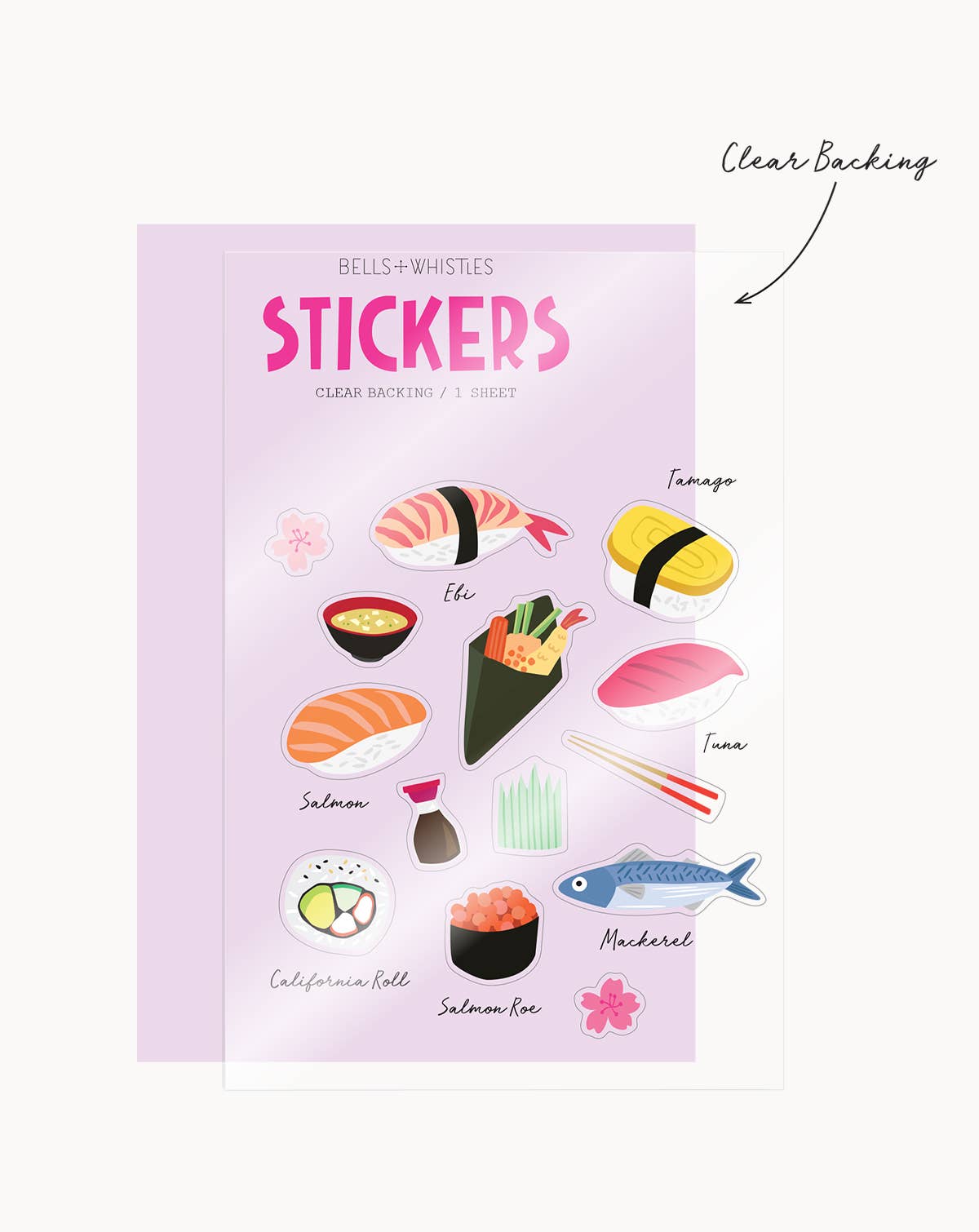 Sushi Clear Stickers