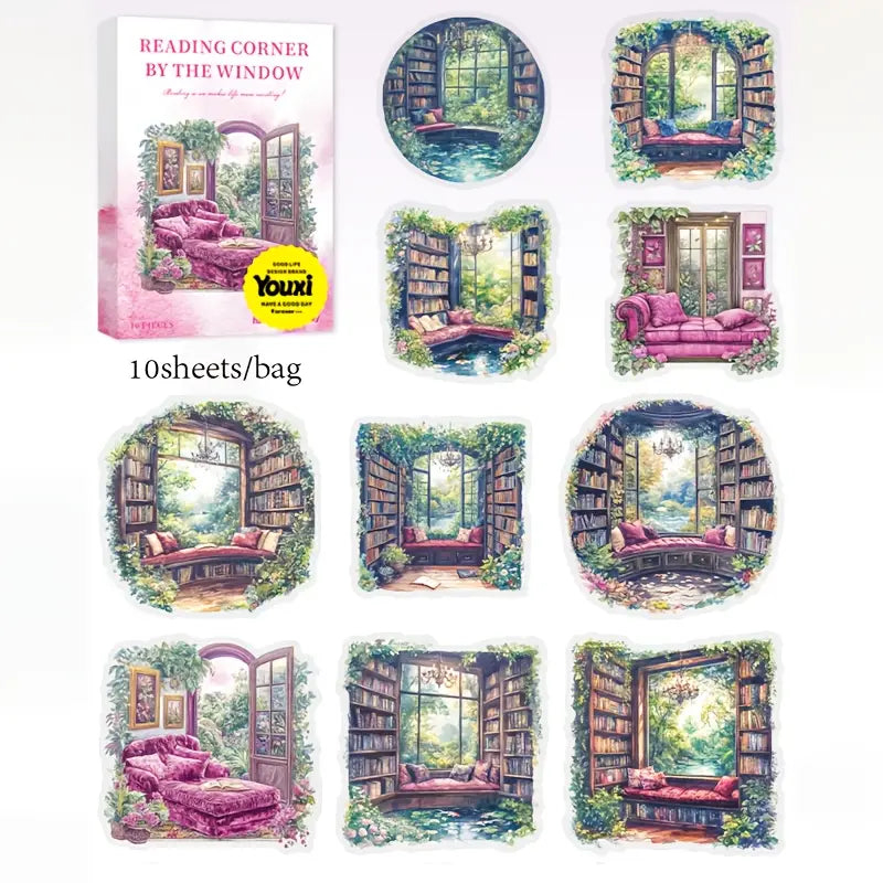 Reading Corner By the Window Sticker Series