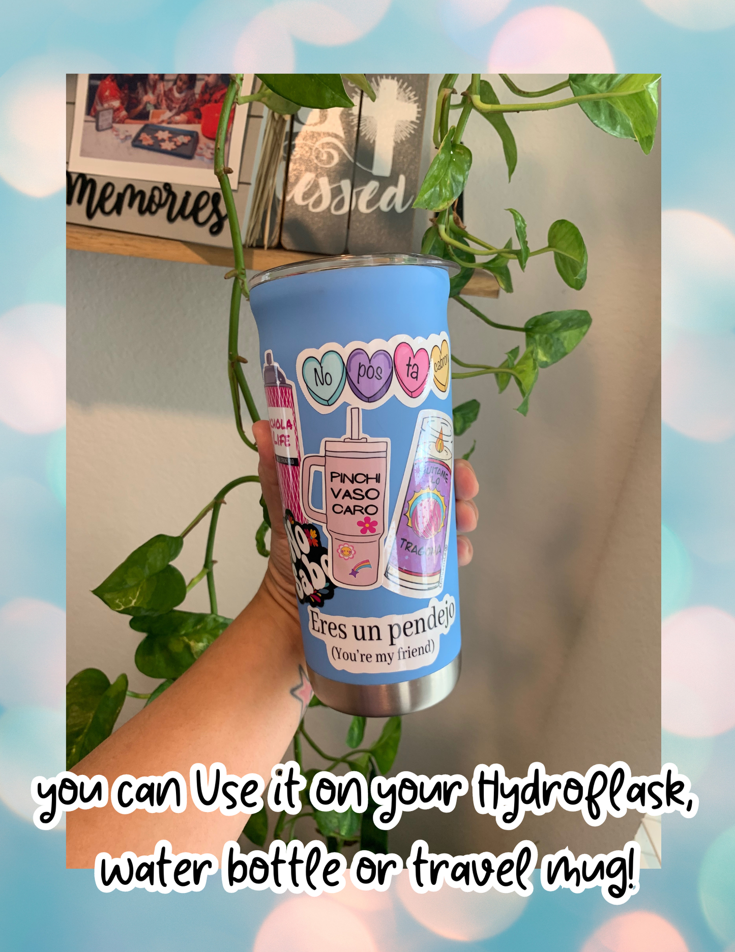 Cafecito y un buen libro latina sticker