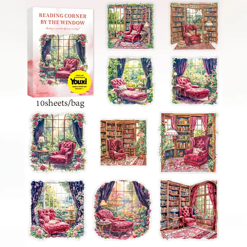 Reading Corner By the Window Sticker Series