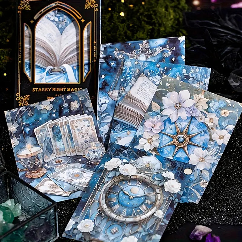 Starry Night Magic Background Stickers