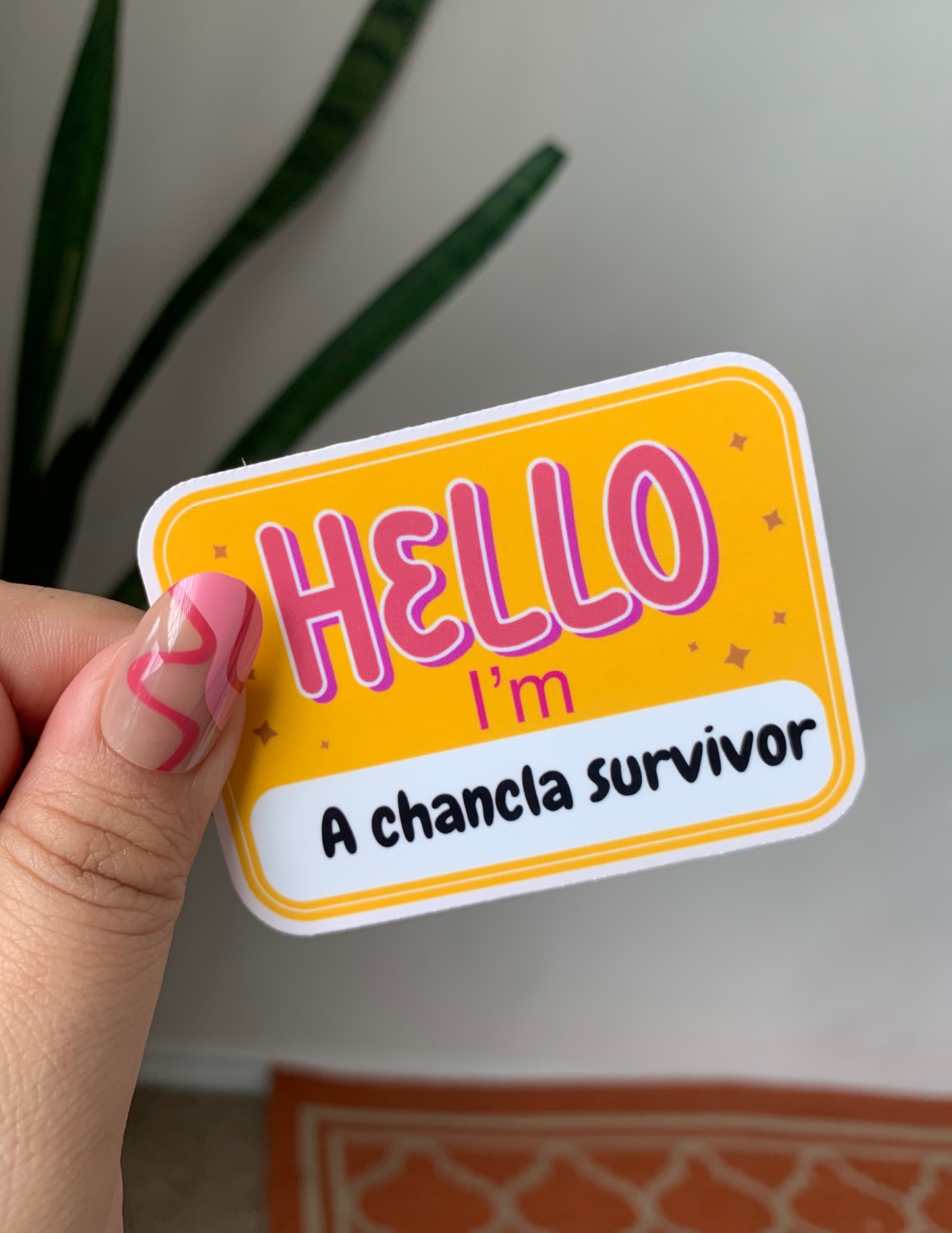 Chancla survivor funny latina sticker,laptop decals