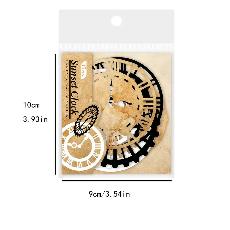 Retro Clock Die Cuts