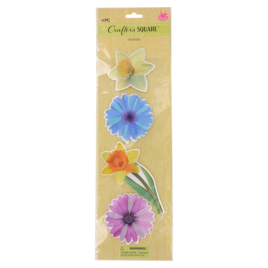 Crafters Square Large 3D Stickers, 4-ct. Packs