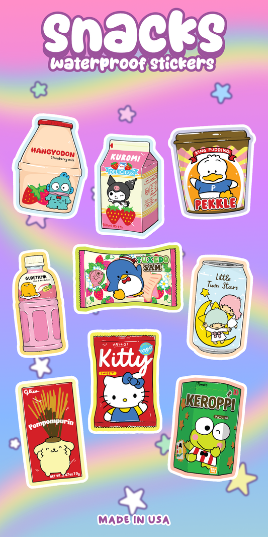 Snacks Sticker Sheets