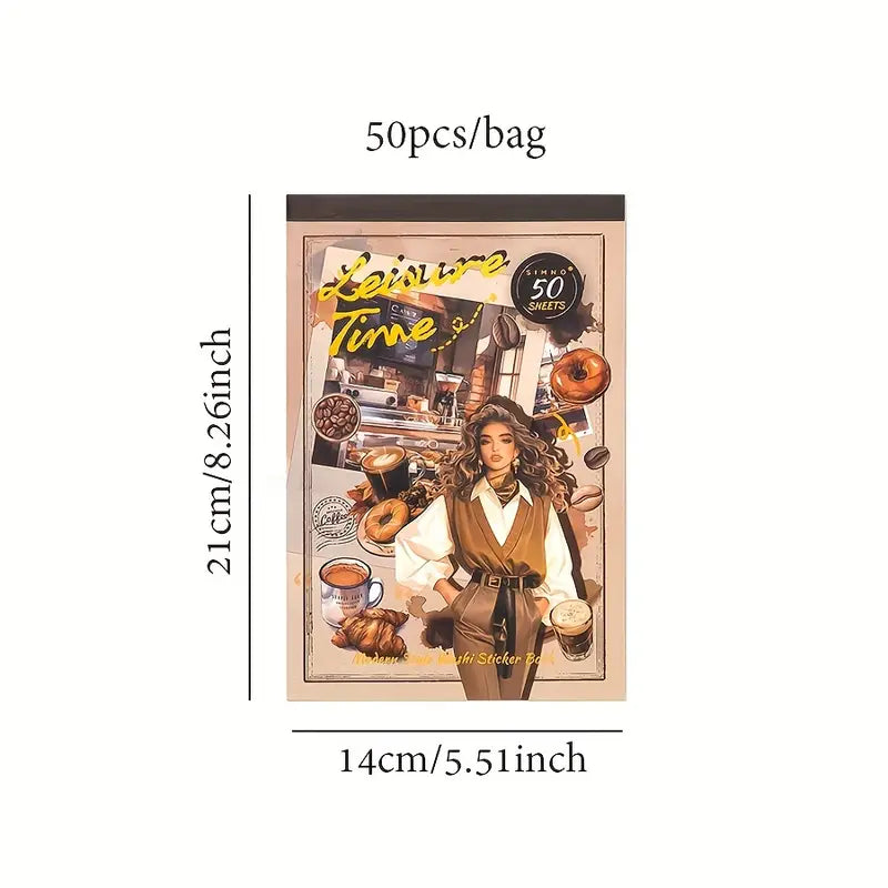 Leisure Time Coffee Sticker Book