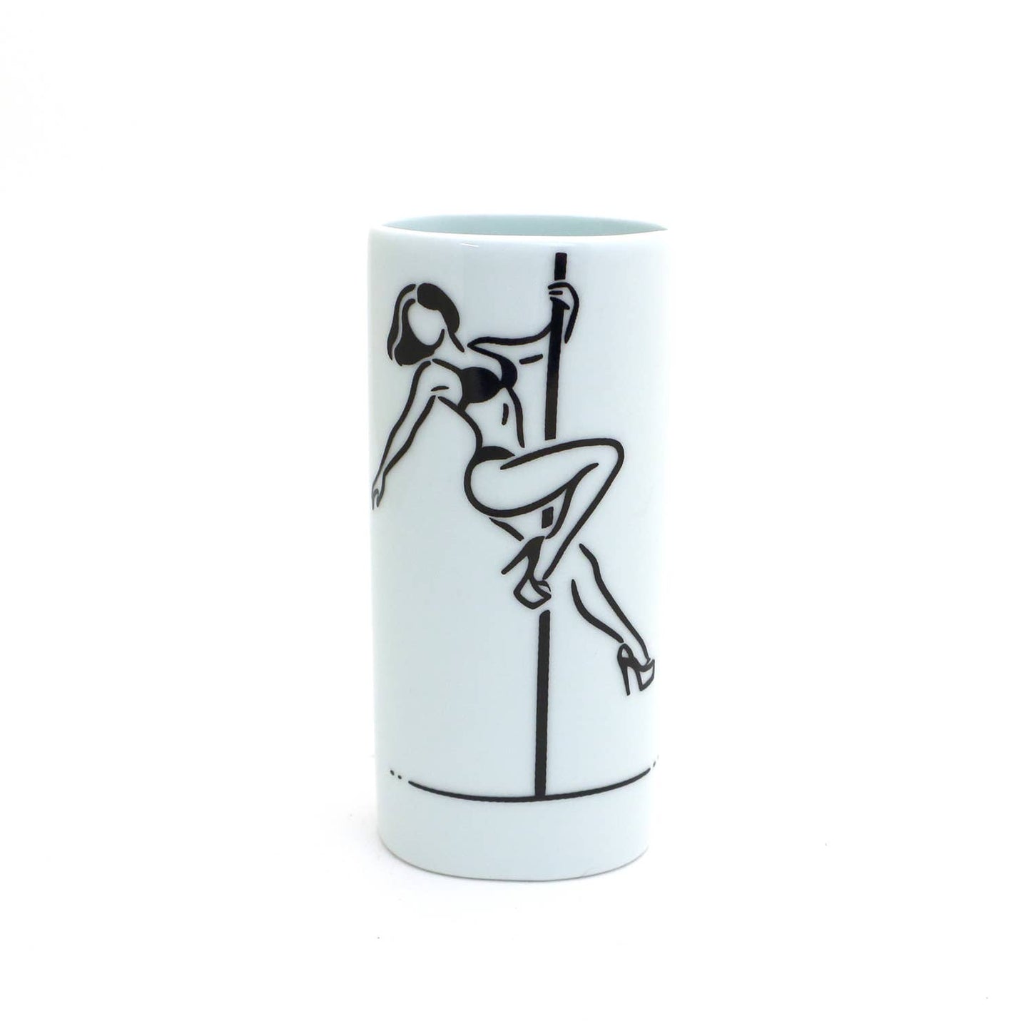 Stripper vase, Oval bud vase, 6 inches, funny gift