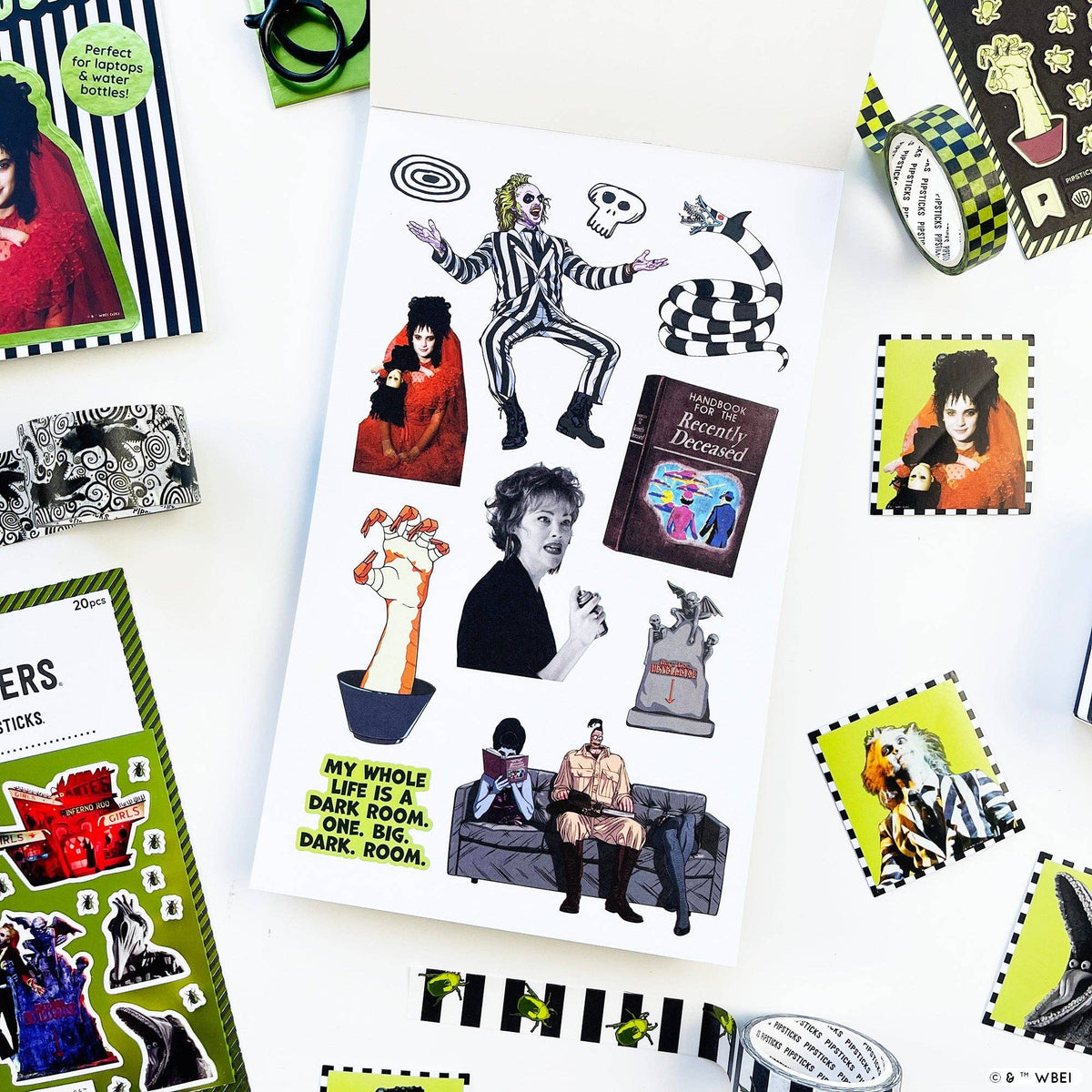 Beetlejuice Junk Journal Sticker Book Pipsticks