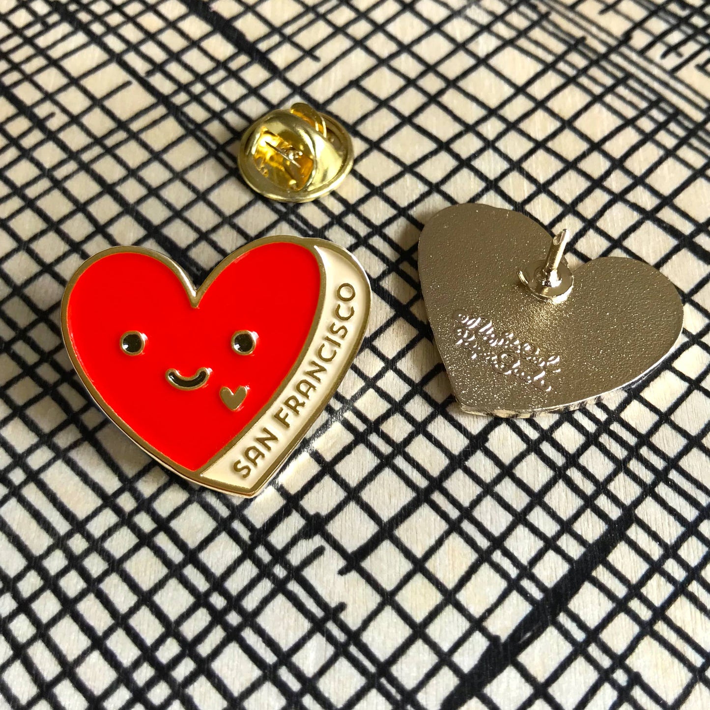 San Francisco Heart Enamel Pin