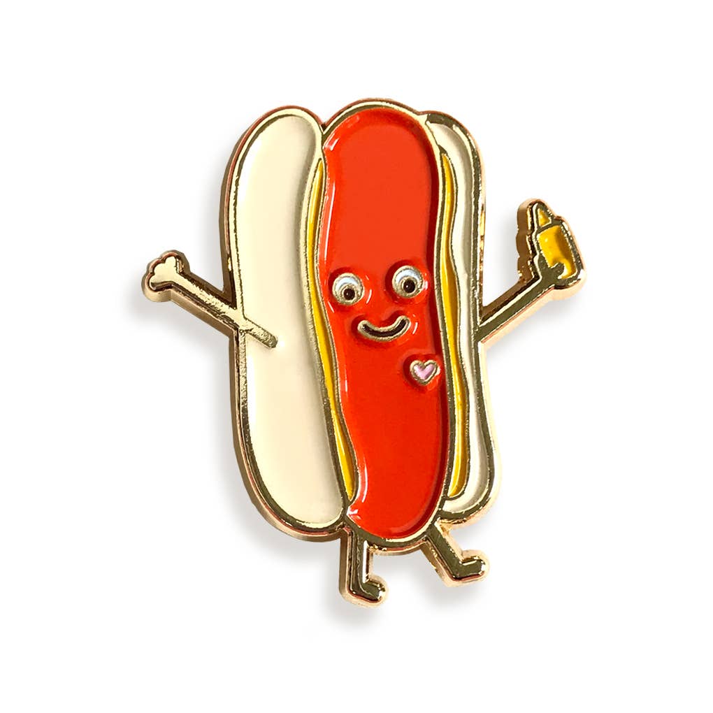 Hot Dog Enamel Pin