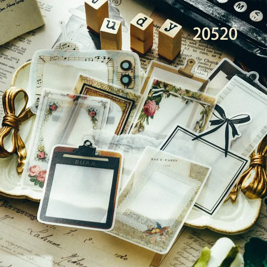 Vintage Frame Vellum Stickers