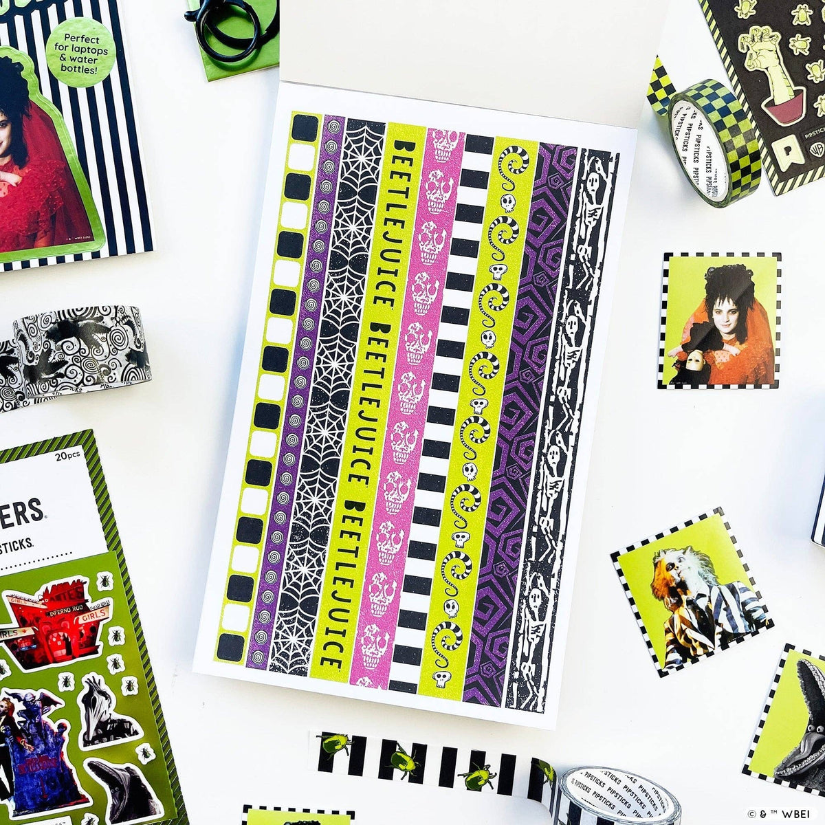 Beetlejuice Junk Journal Sticker Book Pipsticks