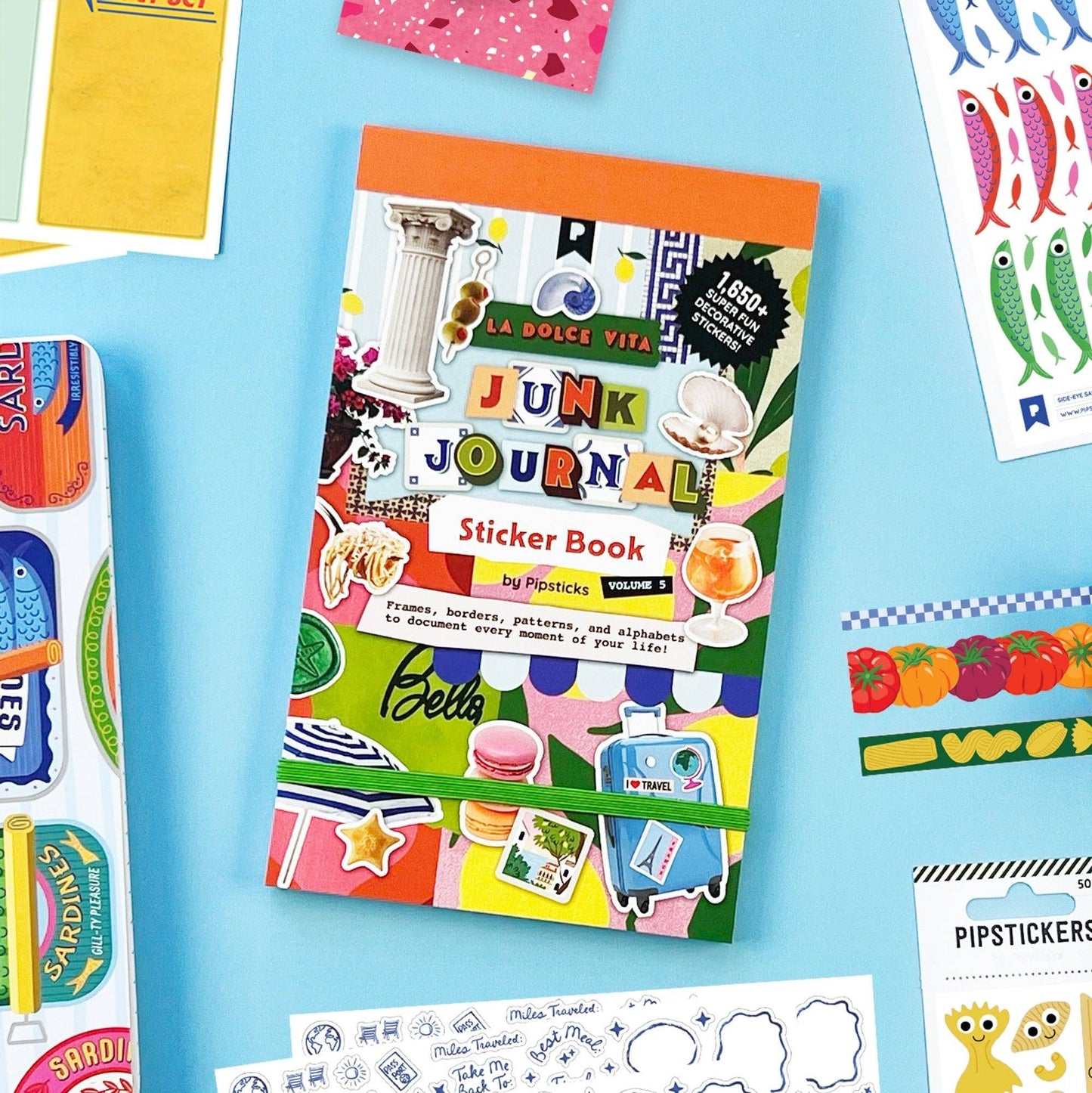 Pipsticks La Dolce Vita Junk Journal Sticker Book Volume 5