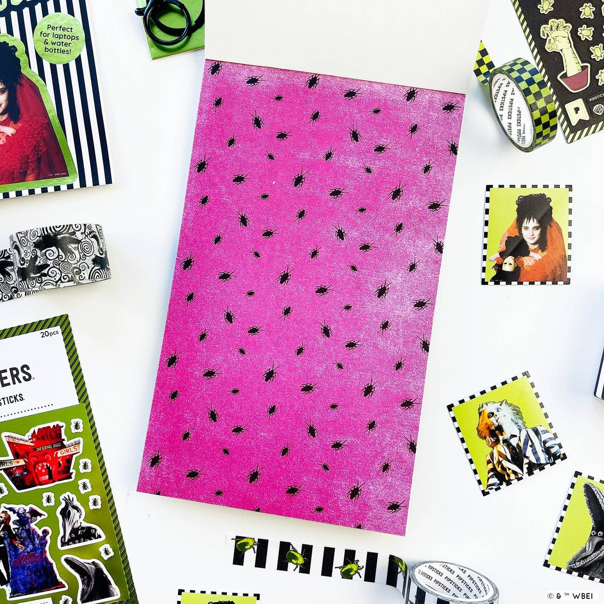 Beetlejuice Junk Journal Sticker Book Pipsticks