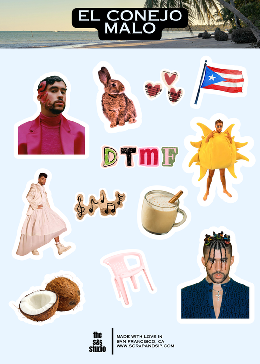 El Conejo Sticker Sheet | S&S Studio