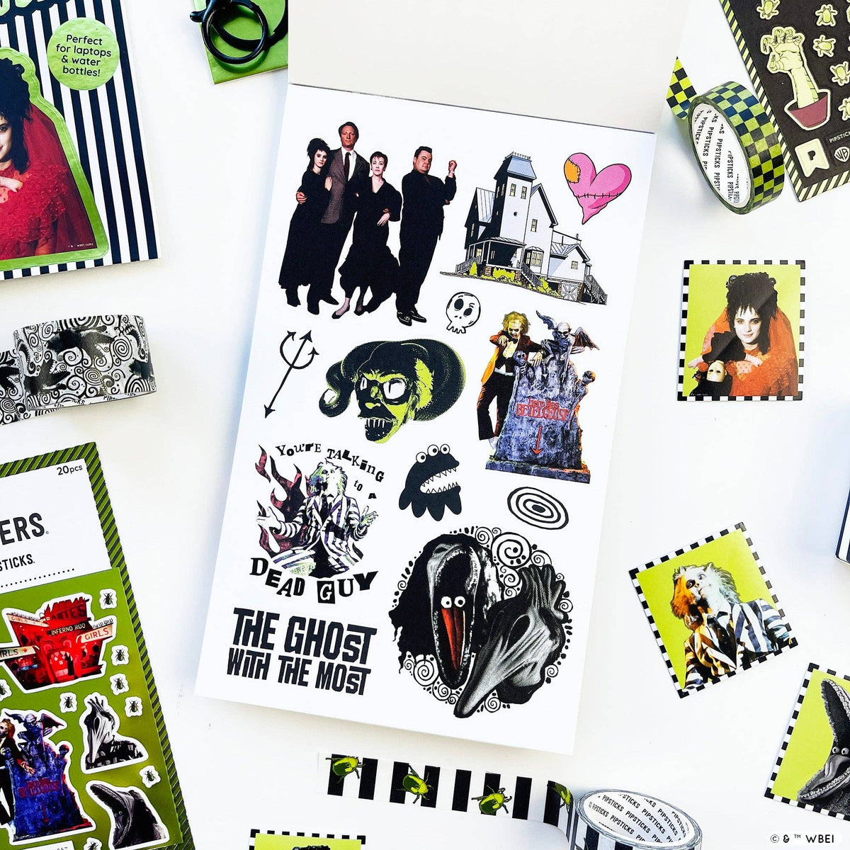 Beetlejuice Junk Journal Sticker Book Pipsticks