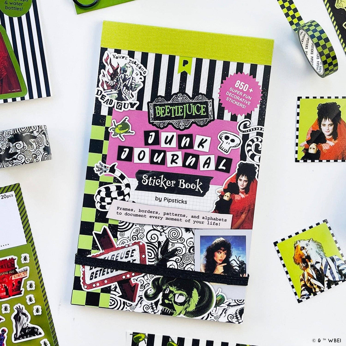 Beetlejuice Junk Journal Sticker Book Pipsticks